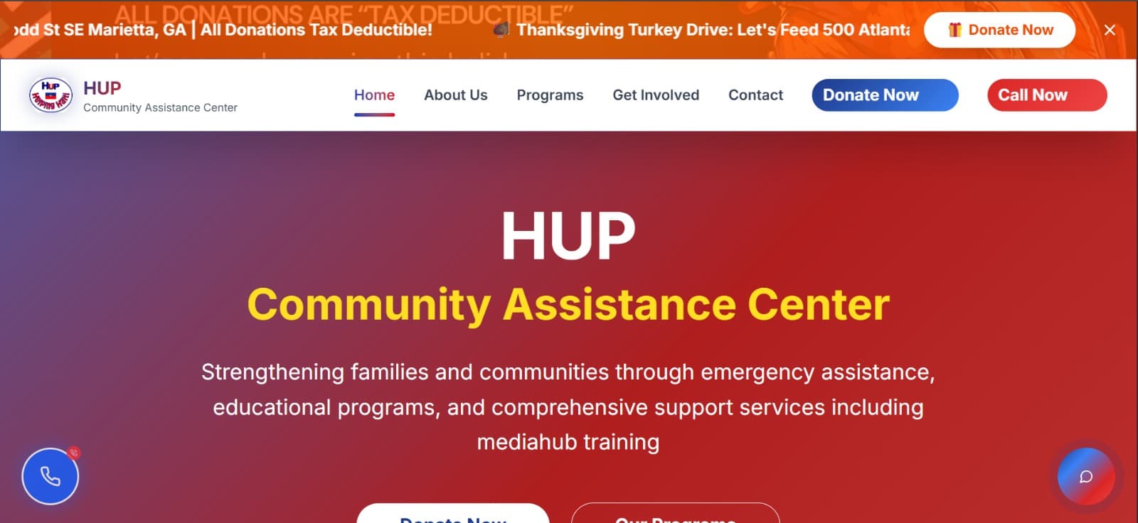 HUP Foundation screenshot